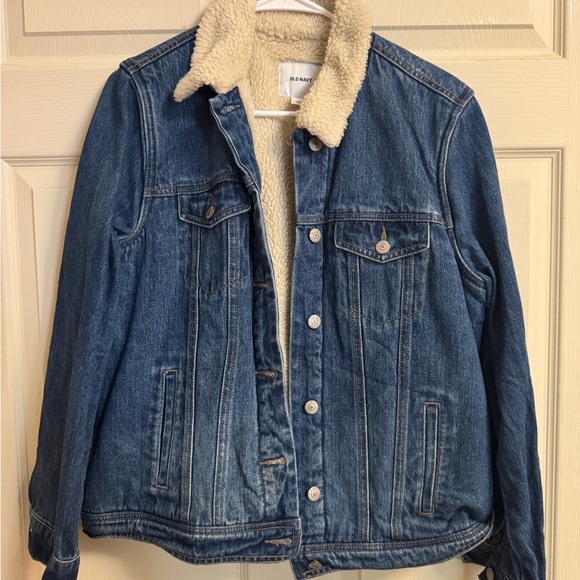 Old Navy fleece lined jean jacket - Picture 1 of 4